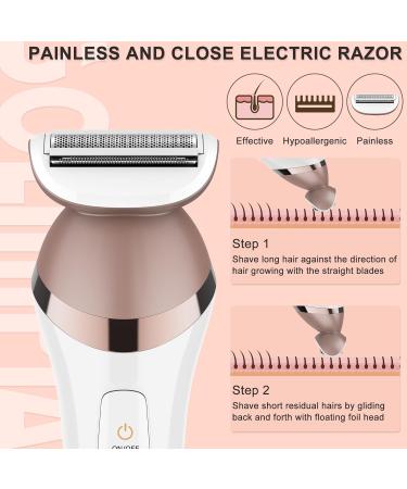 Solimpia 6-in-1 Electric Lady Shaver & Epilator for Women - Wet/Dry Hair Removal with LED Light - Ideal for Face, Legs, Underarms & Bikini Area - Buy Online on GoSupps.com