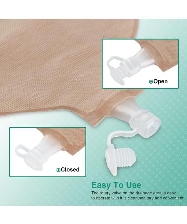 20PCS Urostomy Bags One-Piece Drainable Pouches with Measure Card - Ideal for Ileostomy Stoma Care | Cut-to-Fit Design - Buy Online on GoSupps.com