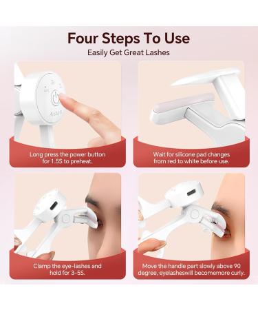 Buy Heated Eyelash Curlers - 3 Heating Modes C-Shaped Natural Curl 24HR Long-Lasting Rechargeable Anti-Burn Mini Lash Curler - Perfect Gift for Women & Girls - Buy Online on GoSupps.com