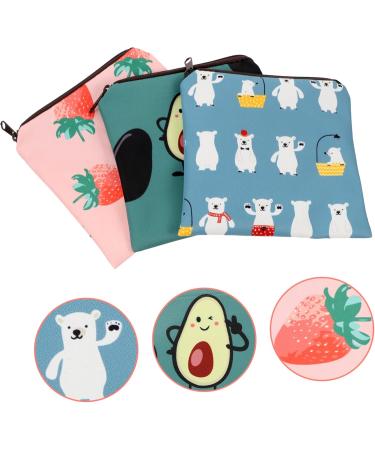 3-Piece Women's Credit Holder & Lipstick Bag - Halter Cosmetics Travel Snap Wand & Menstrual Pillow - Stylish Tampon Holder - Buy Online on GoSupps.com