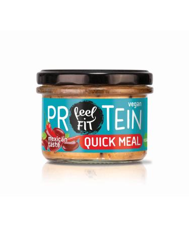 feel fit Protein Quick Meal Mexican style vegan protein-rich snack ready to eat from the jar pack of 3 (3 x 185 g)