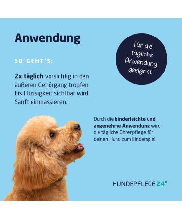 Natural Dog Ear Cleaner - 250ml | Relieves Itching & Odor with Chamomile & Aloe Vera | Ears Cleaner for Dogs & Cats - Buy Online on GoSupps.com