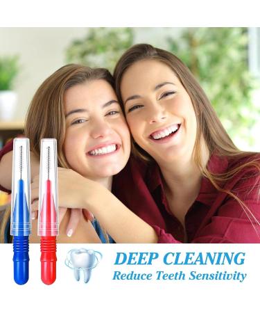 Buy 100 Piece Acrasse Interdental Brushes - Dental Hygiene Tools in Red & Blue for Optimal Tooth Cleaning - Buy Online on GoSupps.com