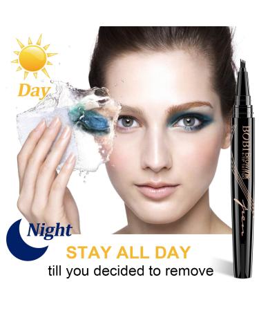Waterproof Eyebrow Pencil - Liquid Eyebrow Makeup for Defined Natural Looks (Black) | Shop Internationally - Buy Online on GoSupps.com