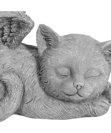 Qcwwy Pet Memorial Statue | Angel Cat Grave Marker | Resin Sleeping Pet Angel Sculpture | Tribute Ornament for Pet Memorials - Buy Online on GoSupps.com