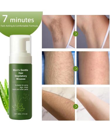  Dmuzsoih Hair Removal Cream for Men | 60 Milliliters Natural Hair Removal Lotion Natural Hair Remover for Men | For Face Underarms Arms Legs Thighs and Other Areas - Buy Online on GoSupps.com
