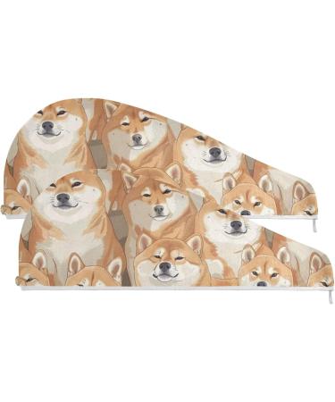 Small Yellow Dog Hair Towel 2 Pack - Super Absorbent Quick Dry Hair Turbans for Women & Girls - Ideal Pet Drying Solution - Buy Online on GoSupps.com