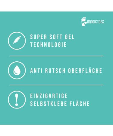 Magictes Invisible High Heel Pads for Women | Super Soft Gel Insoles | Anti-Slide Coating & Sweat Absorbing Comfort - Buy Online on GoSupps.com