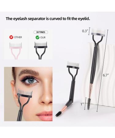 Eyebrow Combs Eyelash Comb Separator Dual Head Brow Brush and Spoolie Brush Mascara Separator Tool Black (5 Pieces Set) - Buy Online on GoSupps.com