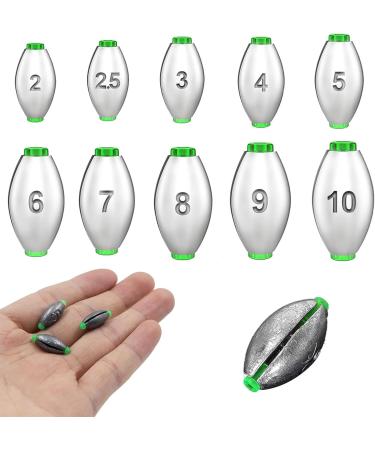 50-Piece Fishing Weights Kit - Assorted Removable Fishing Weights Set (2g-10g) with Storage Box - Perfect for International Fishing Adventures - Buy Online on GoSupps.com