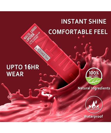 Matte Waterproof Lipstick & Smudge-Proof Glitter Gloss for Women - Long-Lasting Gifts for Birthdays & Romantic Evenings - Buy Online on GoSupps.com