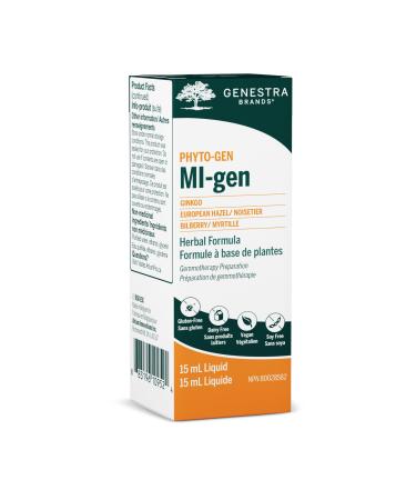 Genestra Brands - MI-gen - Gingko European Hazel and Bilberry Herbal Supplement - 15 ml Liquid