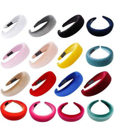Shop Llio 11 Colors Women s Padded Glitter Headband | Vintage Candy Color Thick Hairband for Parties - Stretchy & Comfortable - Buy Online on GoSupps.com