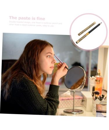 VINTORKY 2pcs Double Head Eyebrow Pencil Eyebrow Filler Microblading Eyebrow Pen Highlighter Gel Black 1 count (Pack of 1) Black - Buy Online on GoSupps.com