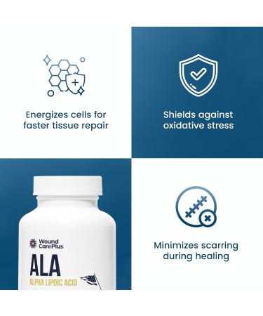 Wound Care Plus Alpha-Lipoic Acid Supplement 60 Capsules Non-GMO, Gluten-Free, Keto Friendly - Buy Online on GoSupps.com