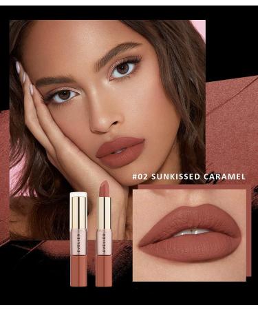 EVELIER 2in1 Lipstick and Lipgloss - Hydrating All Day Coverage | Vegan & Cruelty-Free | Highly Pigmented (Sunkissed Caramel) - Buy Online on GoSupps.com