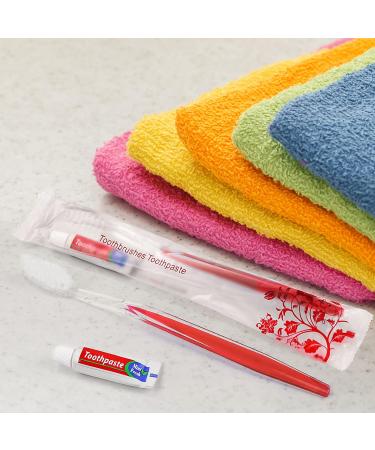 Tedule 30 Pack Disposable Toothbrushes with Toothpaste Set - Individually Packaged for Hotels Camping Nursing Homes & Charities (5 Colors) - Buy Online on GoSupps.com