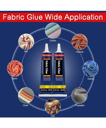 Permanent Clear Fabric Glue for All Fabrics - Ideal for Clothing, Leather, Polyester, Doll Repair - 24 Hours Dry & Waterproof - Buy Online on GoSupps.com