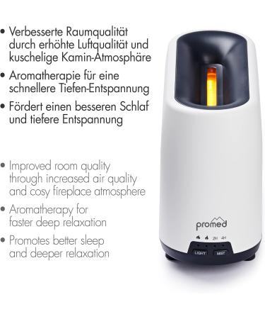 Promed Aroma Diffuser Humidifier 240ml - AL-240 FL Ultrasonic with Automatic Switch-Off & Flame Effect | Essential Oils Fragrance Oil Diffuser - Buy Online on GoSupps.com