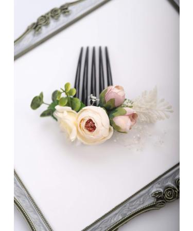 Kercisbeauty Cute Flower Hair Piece Side Hair Comb Wedding Bridal Floral Decorative Comb Women Girls Festival Headpiece Party - Buy Online on GoSupps.com