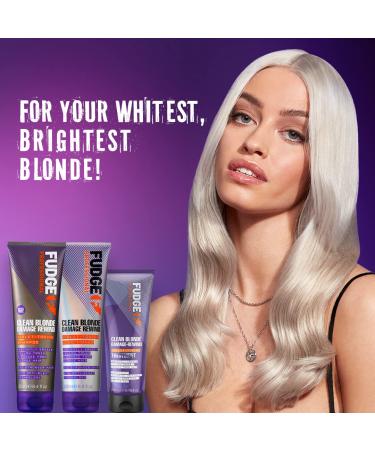Fudge Clean Blonde Damage Rewind Violet-Toning Shampoo 8.4 oz - Ultimate Hair Repair and Toning Solution - Buy Online on GoSupps.com