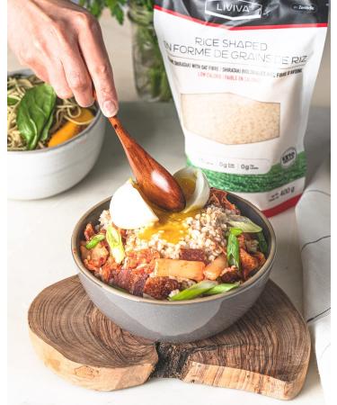 LIVIVA Organic Rice Shaped Shirataki Pasta with Oat Fiber | Low-Calorie, Non-GMO, Gluten-Free, Keto Certified | 14.11 oz (Pack of 6) - Buy Online on GoSupps.com
