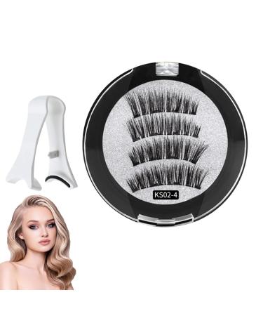 Generic Magnetic Lashes Kit False Eyelash Natural Looking Magnetic Eyelashes - Reusable No Glue False Lashes for Women Girlfriend Mother Wife
