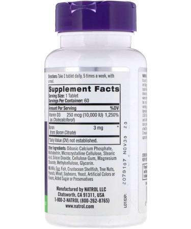Natrol Vitamin D3 10000 IU 60 ct - Essential Immune Support - Buy Online on GoSupps.com