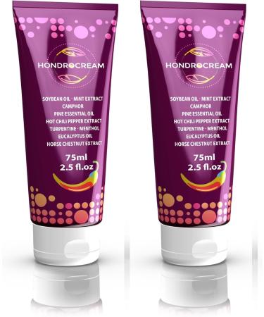 HONDROCREAM 2x75 - Natural Joint Relief with Chili Soybean & Eucalyptus Oil | Fast International Shipping - Buy Online on GoSupps.com