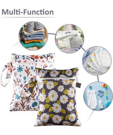 Maeau 2-Piece Wet Bags for Cloth Diapers | Reusable & Washable Baby Diaper Organizer | Perfect for Kindergarten & Gym - 18x25cm - Buy Online on GoSupps.com