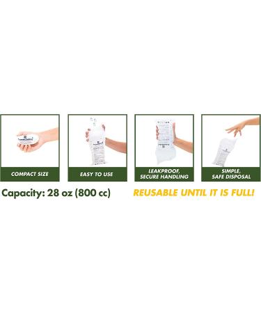 Travel John Resealable Disposable Urinal Bags (TJ1N) - 6 Pack | Portable Toilet Solution for Traveling | Leak-Proof & Odor-Blocking Technology - Buy Online on GoSupps.com