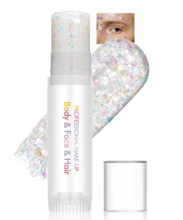 LYSdefeu Glitter pen set for body gold sequins gel cream kit glitter rainbow long-lasting waterproof Halloween festival accessories rave outfit for women and