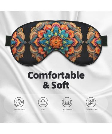 Buy Medallion Multi Print Unisex Sleep Eye Mask - Soft Comfort Eye Shade for Travel Yoga & Shift Work - Black - Buy Online on GoSupps.com