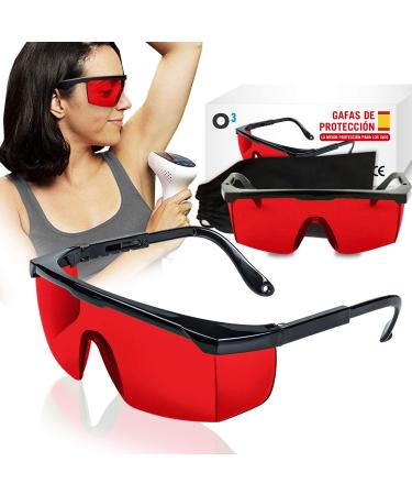 O Laser Hair Removal - 1 or 2 pieces protective glasses for HPL/IPL/pulse light red