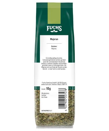Buy Fuchs Gew rze Marjoram Shredded - 10g Recyclable Refill Bag | International Shipping Available - Buy Online on GoSupps.com