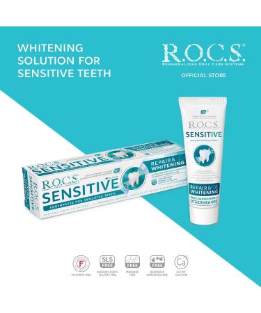 ROCS Regeneration & Whitening Toothpaste for Sensitive Teeth - 94g | International Shipping Available - Buy Online on GoSupps.com