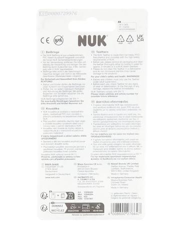NUK Teething Ring Set - 2 Multi-Coloured Rings with Varied Surfaces for 0+ Months - Perfect for Soothing Baby's Gums - Buy Online on GoSupps.com