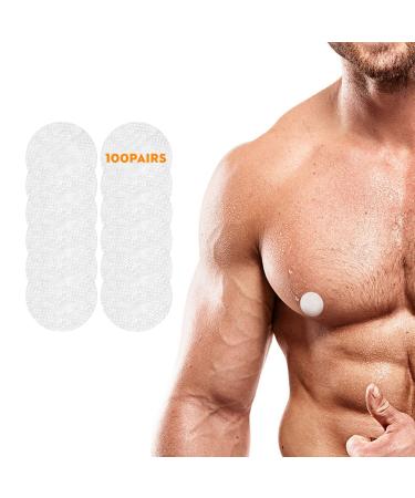 NADEZHDA Nipple Cover for Men Nipple Guard 100 Pairs 1.57 Inches teat cover for men Anti Chafing Sticker White