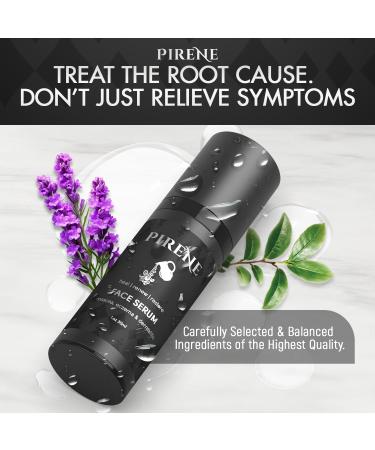 Pirene Organic Face Serum - Redness Relief Moisturizer for Dry Sensitive Skin Rosacea Eczema & Dermatitis | 1.0 fl oz Exfoliating Lotion - International Shipping Available - Buy Online on GoSupps.com