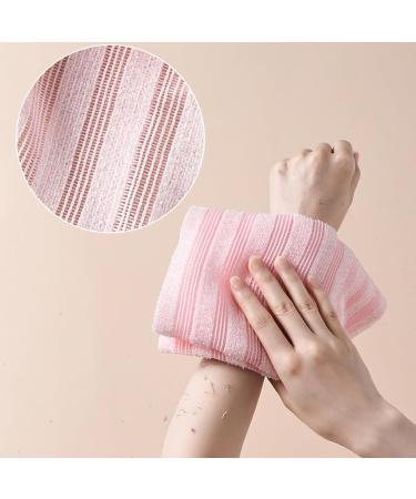 Serviette de gommage pour le corps | Longue d barbouillettes de douche Pour enlever les peaux mortes frotter masser masser femmes hommes personnes g es spa la maison toutes les peaux Rose - Buy Online on GoSupps.com