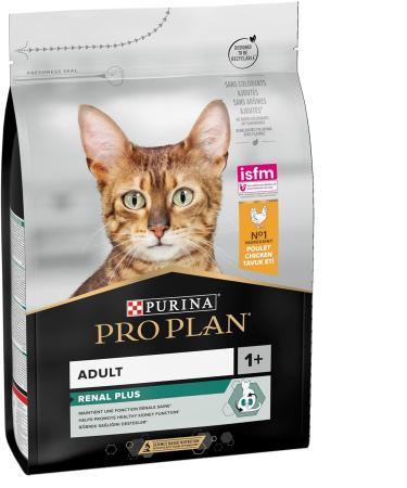 PRO PLAN Adult 1+ RENAL PLUS Rich in Chicken Dry Cat Food 3kg Chicken 1.2 kg (Pack of 1) - Buy Online on GoSupps.com