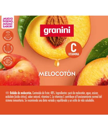  Granini Granini Pack of 6 x 1L Peach Nectar made from classic peach juice - Buy Online on GoSupps.com