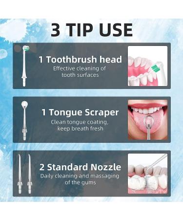 Buy Water Flosser for Teeth Cleaning - Rechargeable Oral Irrigator with 4 Modes IPX7 Waterproof 310ML Tank - Fast International Shipping - Buy Online on GoSupps.com