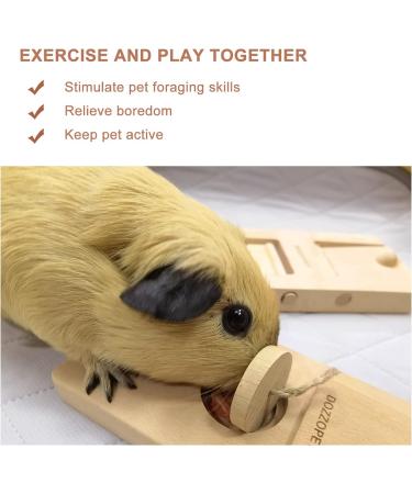 Wooden Foraging Toy for Small Pets - Interactive Puzzle Snuffle Game for Hamster, Guinea Pig, Rabbit, Chinchilla - Mental Stimulation Enrichment Toy - Buy Online on GoSupps.com