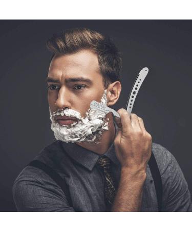 100 BLADES + Facn Classic Professional Straight Edge Barber Razor - Premium Salon Quality Shavette Kit - Buy Online on GoSupps.com