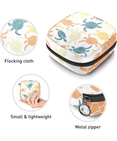 Shop Women's Boho Sea Turtle Storage Pocket Holder | Portable Period Kit & Feminine Product Bag - Buy Online on GoSupps.com