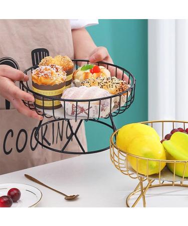 Fruit Basket Fruit Bowl Hollow Design Metal Fruit Bowl Fruit Plate with Marblel Battom and Foot Base Decorative Fruit Basket Kitchen Organizers and Storage (Color : A Size : 27 * 14cm) - Buy Online on GoSupps.com