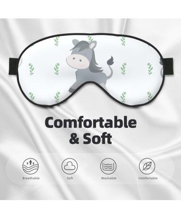 Smiling Donkey Eye Mask - Soft Elastic Adjustable Sleep Mask for Men & Women | Comfortable Black Nighttime Eye Cover - Buy Online on GoSupps.com