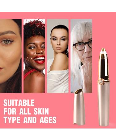 Rechargeable Eyebrow Hair Remover - Painless Trimmer & Epilator with Light for Face & Lips - Buy Online on GoSupps.com