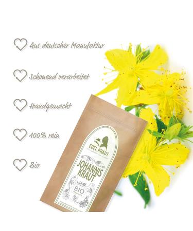 St. John's Wort Tea Bio 1kg - Premium Organic Johanniskraut | Edel Kraut - 1000g Tea Cut No Additives Controlled Organic Cultivation - Buy Online on GoSupps.com